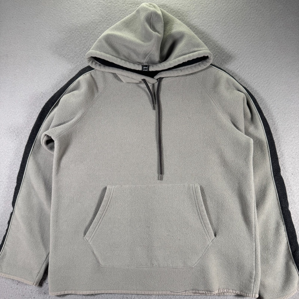 Vintage Old Navy Hoodie Sweatshirt Mens Small Gray Fleece Comfort Solid Classic